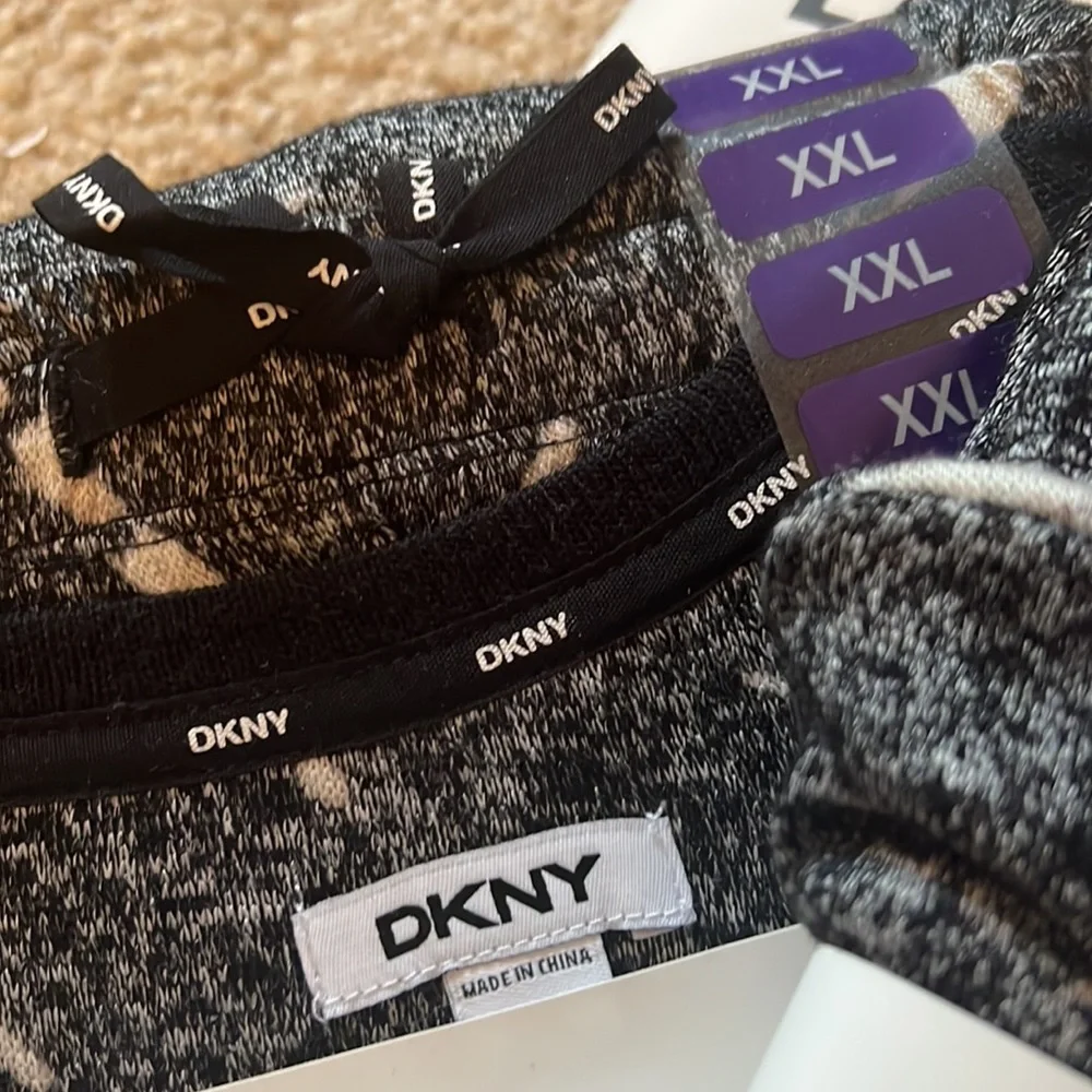 DKNY CAPRI PJ SET XXL lounging set of colors, black grayish cream - Picture 14 of 15